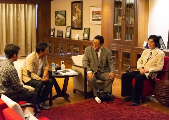 Professor Masayuki Sakakibara and Director of J-UNEP met Chairperson of Max Myanmar Group